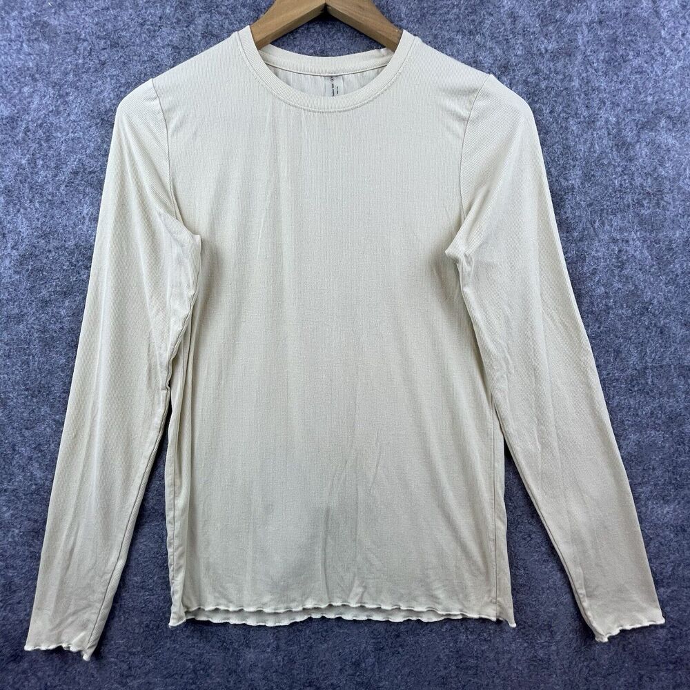 Outdoor Voices Knit Top Womens Medium Ribbed Sweater Lightweight Hiking Camping